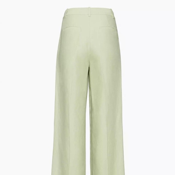 Aritzia Wilfred Pastel Sage Green Carrot Linen Pants in size 00 - Picture 7 of 7